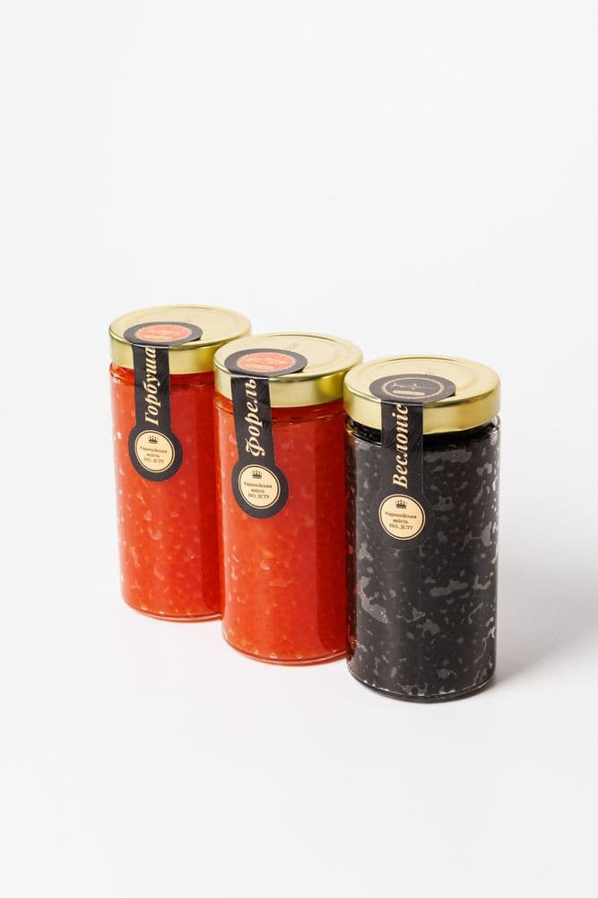 Ікра Горбуша-Форель-Веслоніс 3×500 г 1