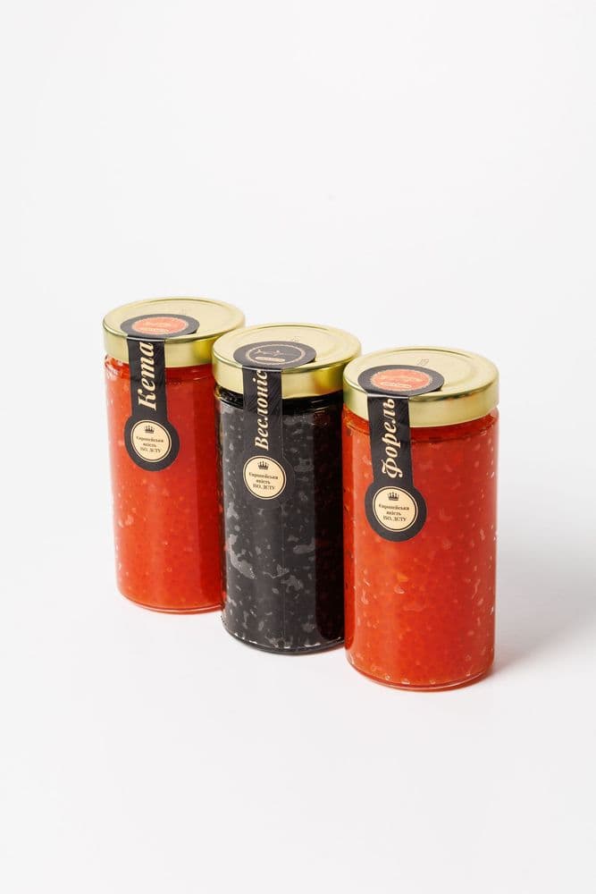 Ікра Кета-Веслоніс-Форель 3×500 г 1